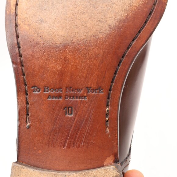 To Boot New York Men's Size 10 Adam Derrick Brown Leather Plain Toe Dress - Picture 3 of 10